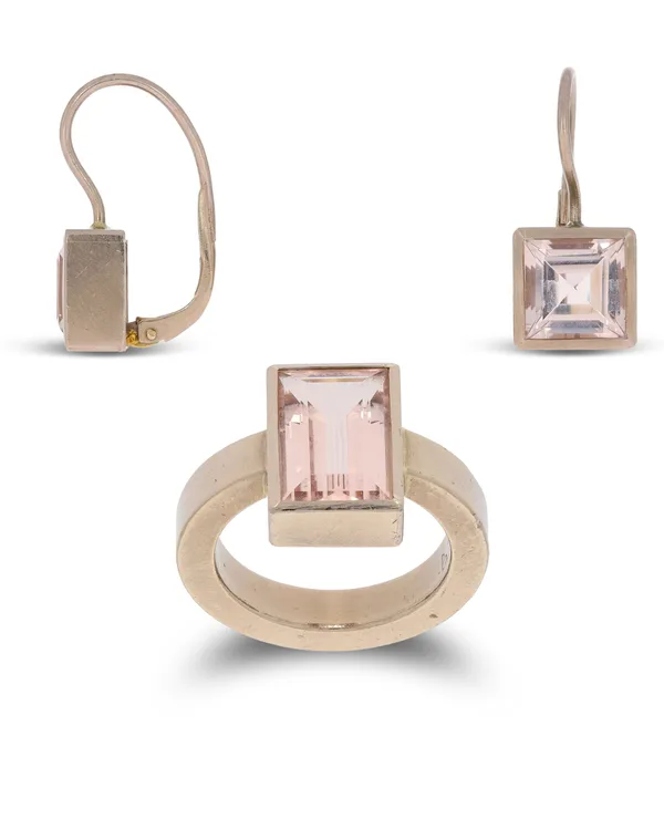 Set – Ring und Ohrhänger mit Morganit (ANNA H.)
