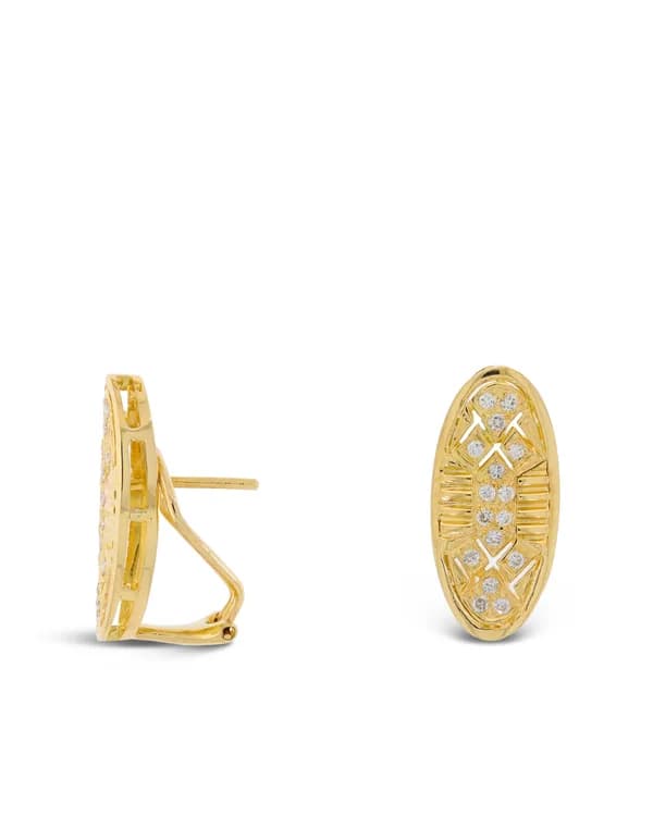 Ohrstecker – Gelbgold mit Diamanten ca. 0.13ct