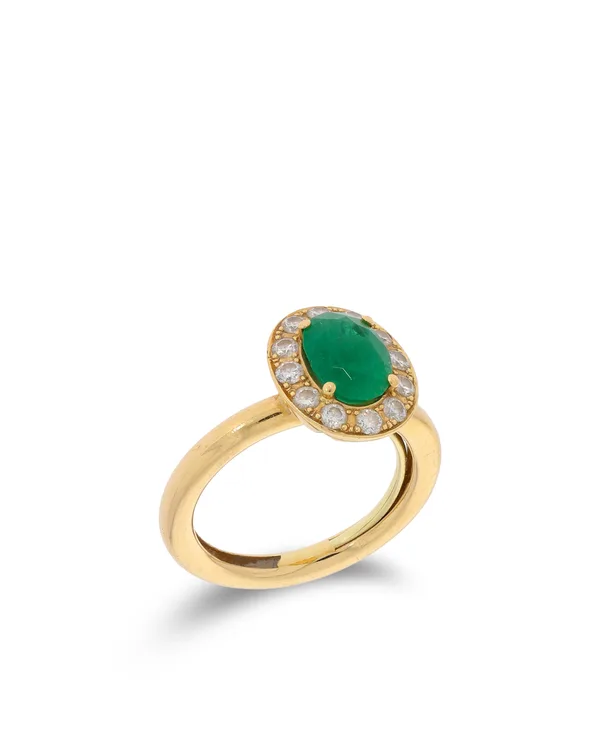 Damenring – Smaragd und Diamanten