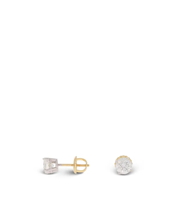 Ohrstecker – Solitaire mit Diamanten 0.90ct