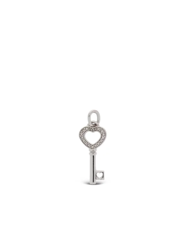 Pendant – "key" white gold