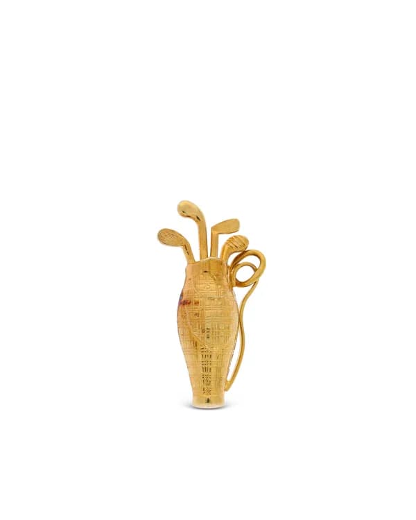 Anhänger – "Golftasche/-schläger" Gelbgold