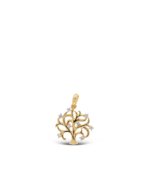 Anhänger – „Baum des Lebens“ Gelbgold mit Diamanten
