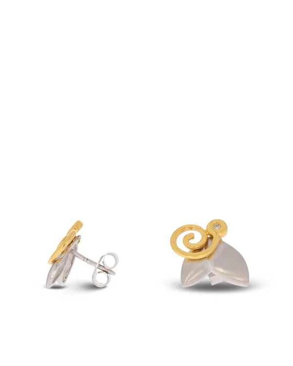Ohrstecker - bicolor mit Diamanten