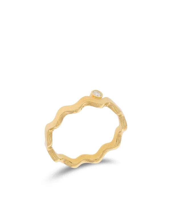 Damenring – Gelbgold mit Diamant 0.04ct