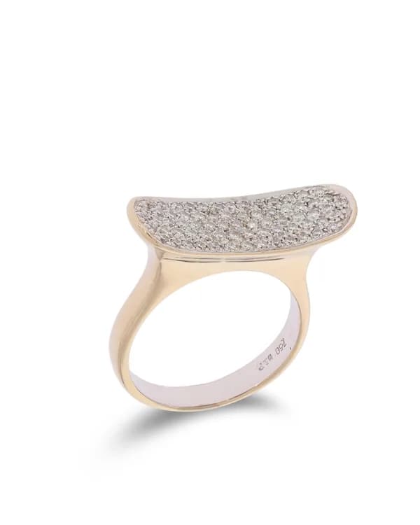 Damenring – Weissgold mit Diamanten