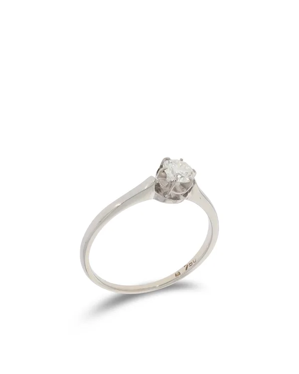 Damenring – Solitaire Weissgold 0.30ct