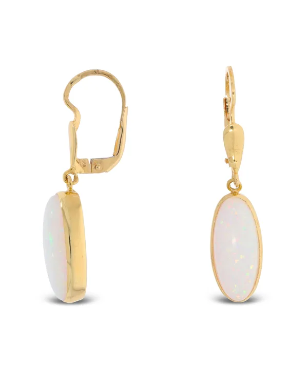 Ohrhänger – Gelbgold mit Opal