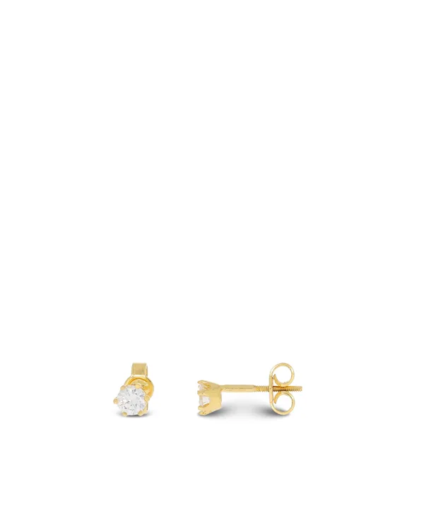 Ohrstecker – Solitaire Gelbgold 0.35ct