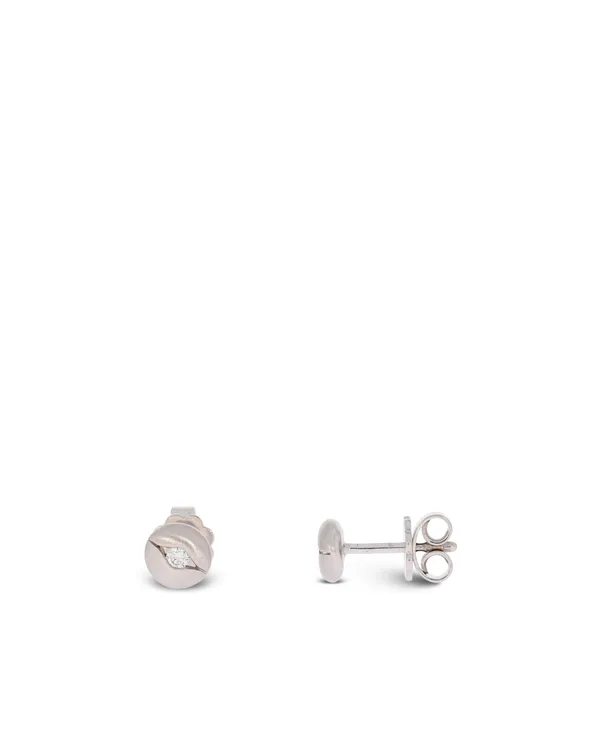 Ohrstecker – Solitaire Weissgold 0.06ct