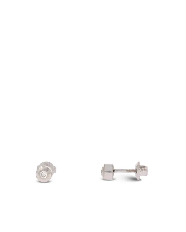 Ohrstecker – Solitaire Weissgold 0.08ct