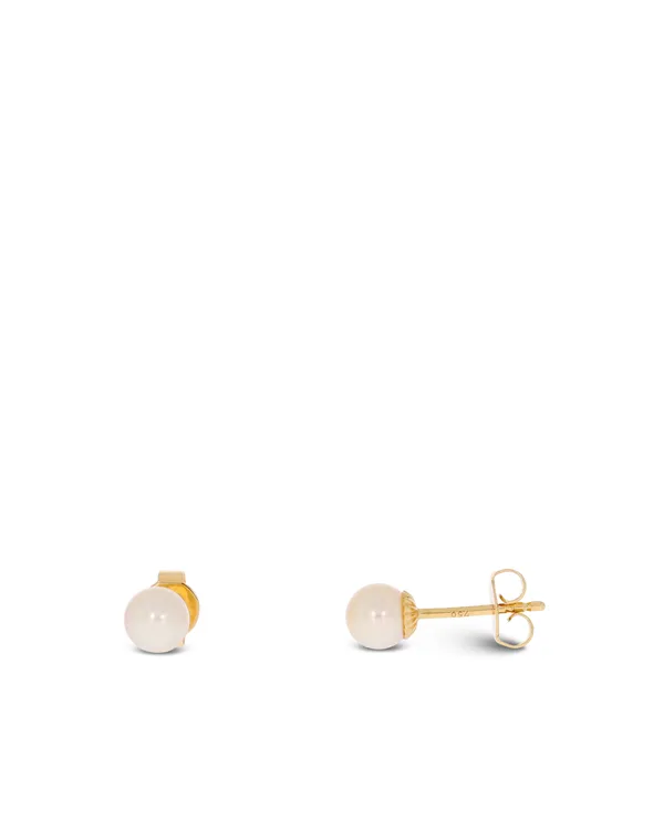 Ohrstecker – Gelbgold mit Akoya-Perlen
