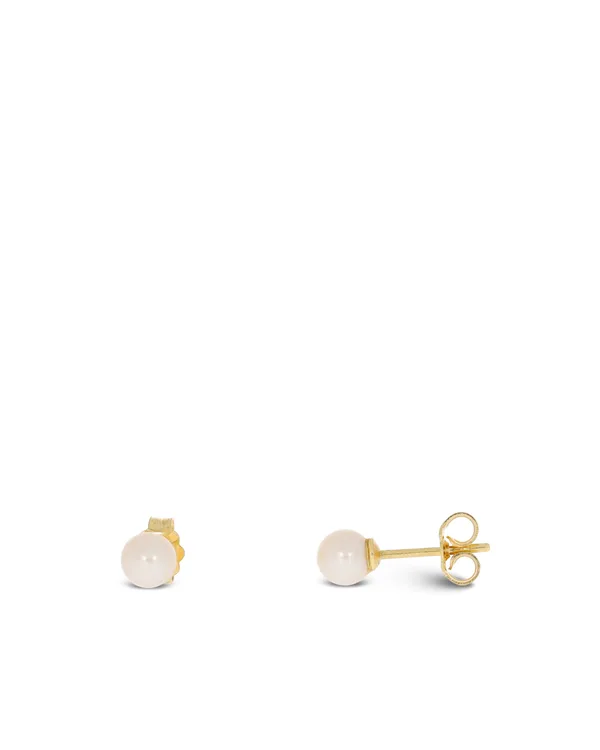Ohrstecker – Gelbgold mit Akoya-Perlen