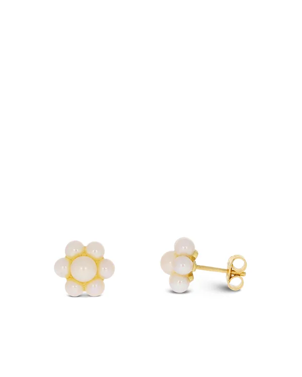 Ohrstecker – Gelbgold mit Akoya-Perlen
