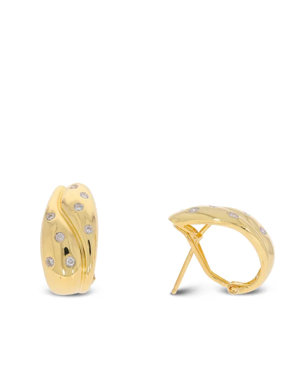Ohstecker – Gelbgold mit Diamanten