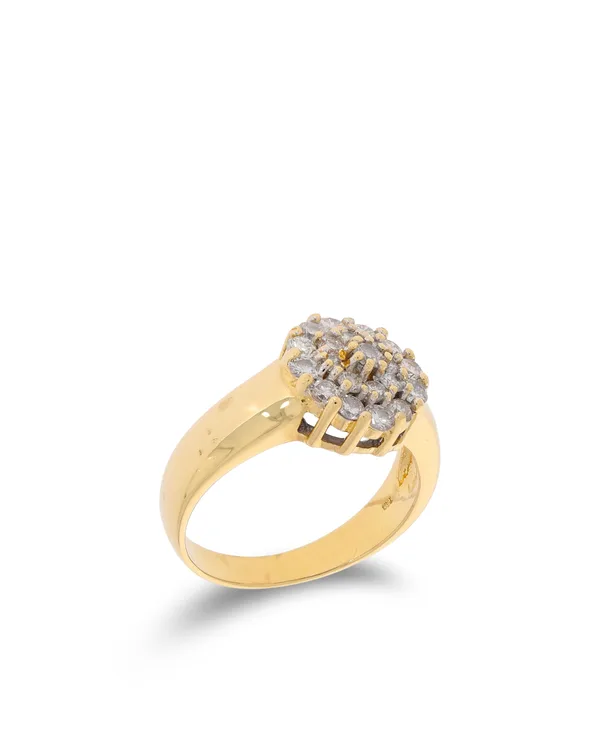 Damenring – CHRIST Gelbgold mit Brillanten