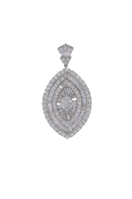 Anhänger – Weissgold mit Diamanten