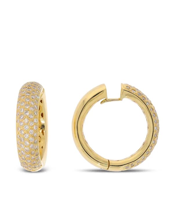 Creolen – Gelbgold mit Diamanten