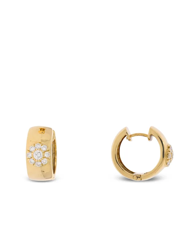 Creolen - CHRIST Gelbgold mit Diamanten