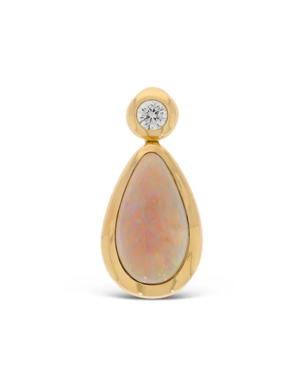 Anhänger – Gelbgold mit Opal und Diamant 0.74ct