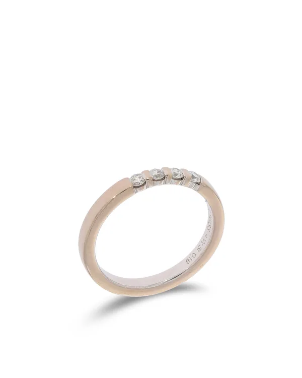 Damenring - Rivière Weissgold mit Diamanten 0.16ct