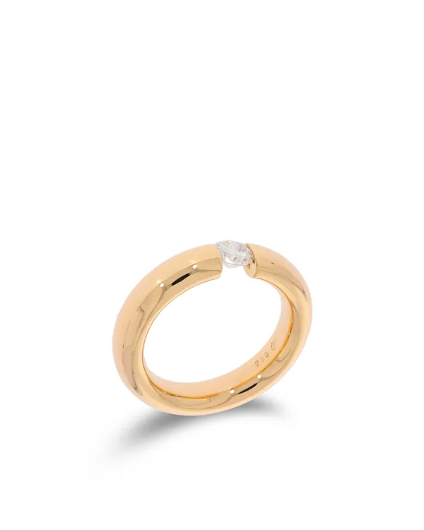 Pneuring - Gelbgold mit Diamant 0.46ct