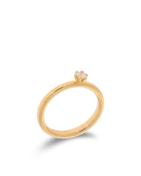 Damenring – Solitaire Gelbgold 0.15ct