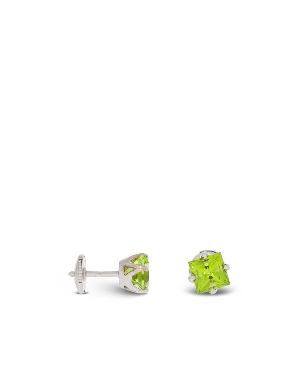 Ohrstecker – Weissgold mit Peridot
