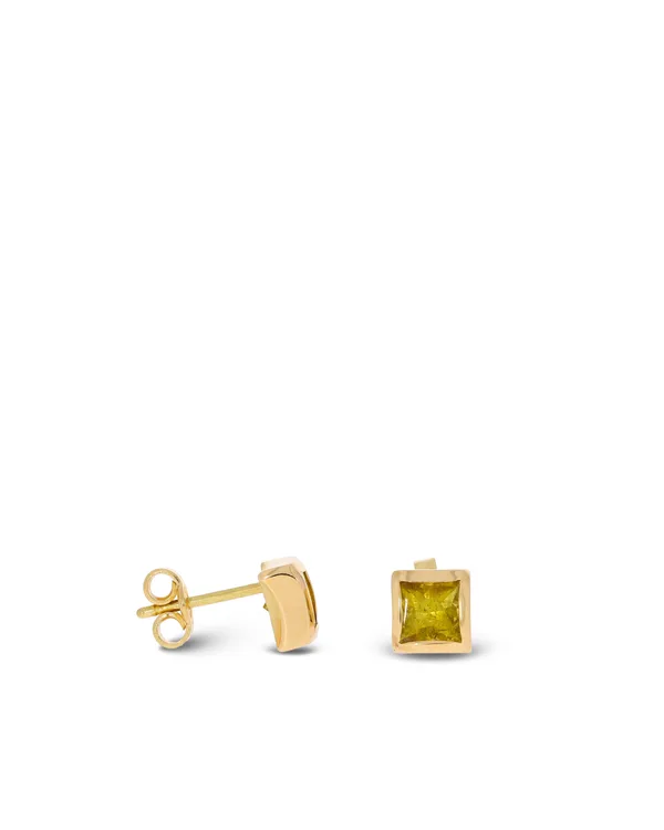 Ohrstecker – Gelbgold mit Peridot