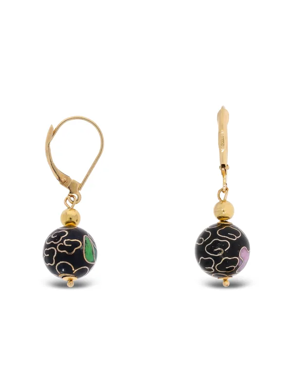 Ohrschmuck – Gelbgold mit Emaille