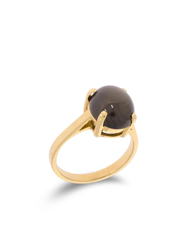 Damenring - Gelbgold mit Sterndiopsid