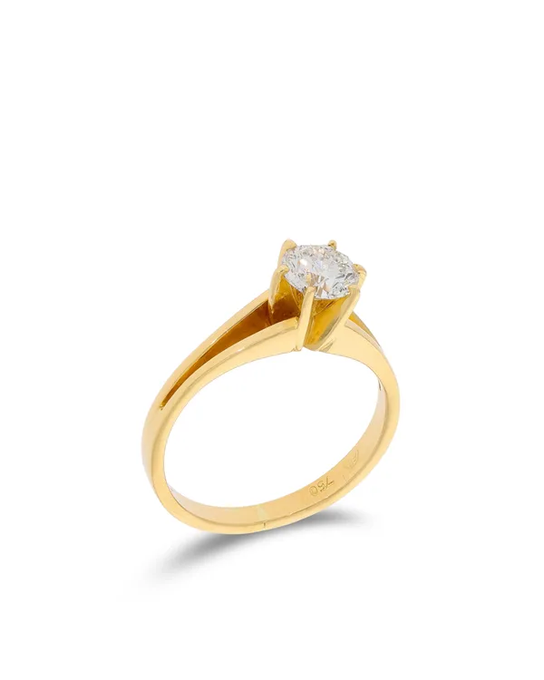 Damenring - Solitaire Gelbgold 0.71ct