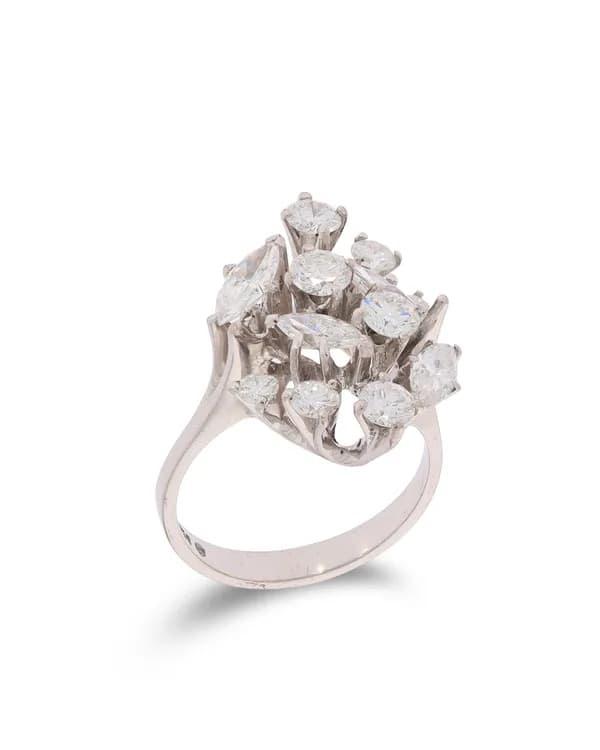 Cocktailring - Weissgold mit Diamanten 1.90ct