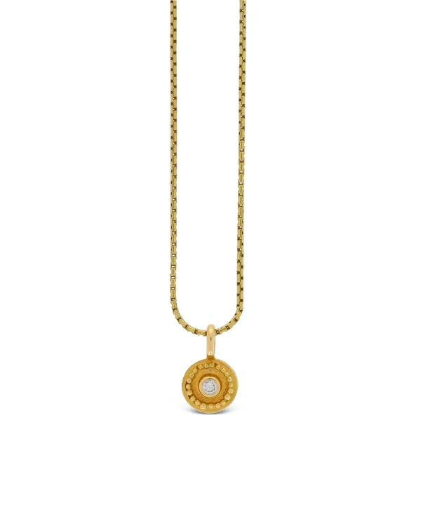 Halskette mit Anhänger – Gelbgold mit Diamant