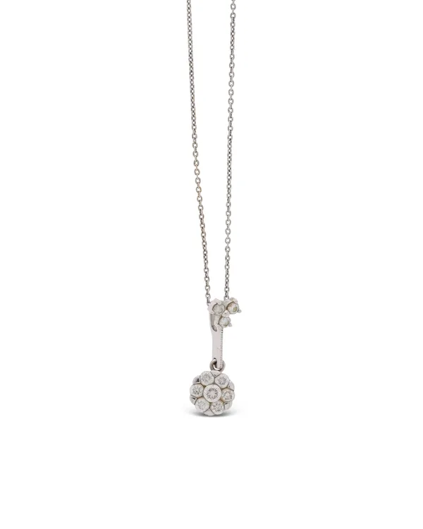 Halskette mit Anhänger – Weissgold mit Diamanten 0.29ct