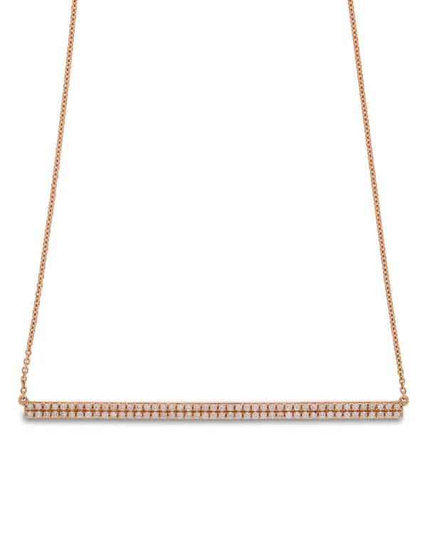 Halskette mit Anhänger – Roségold mit Diamanten 0.45ct