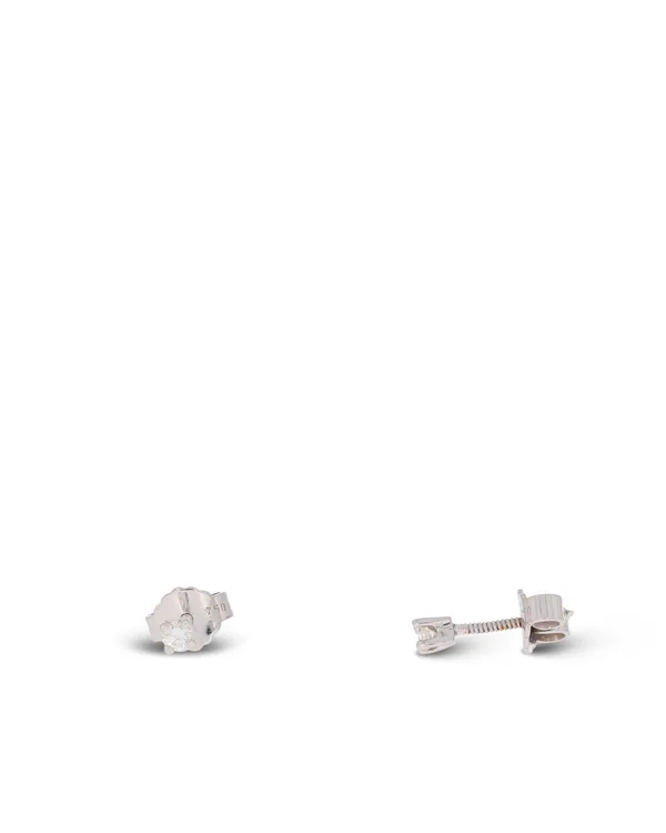 Ohrstecker – Solitaire Weissgold mit Diamanten 0.14ct
