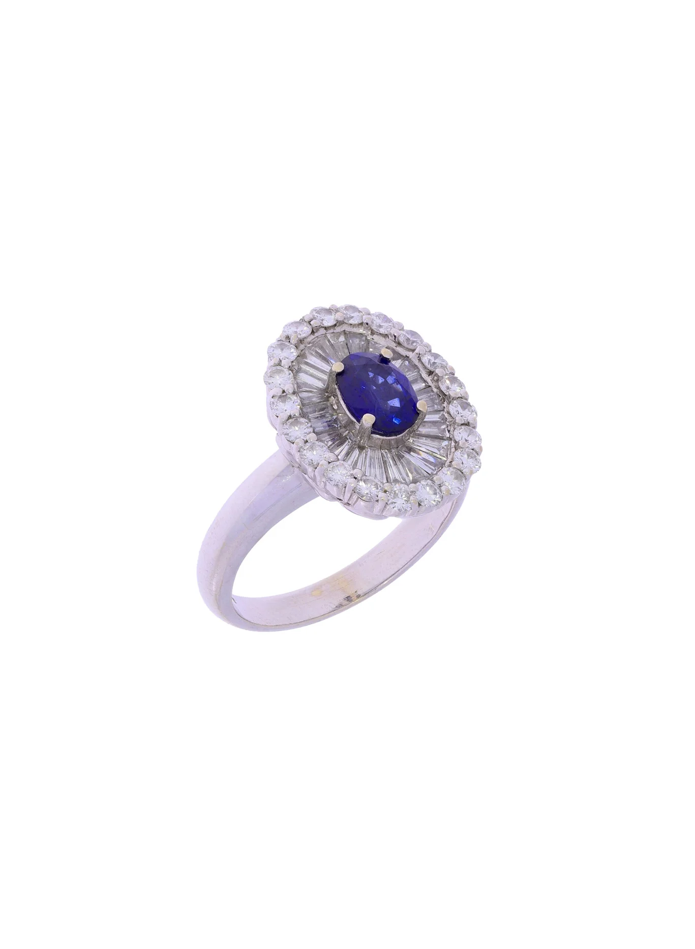 Damenring mit Saphir und Diamanten 1.72ct