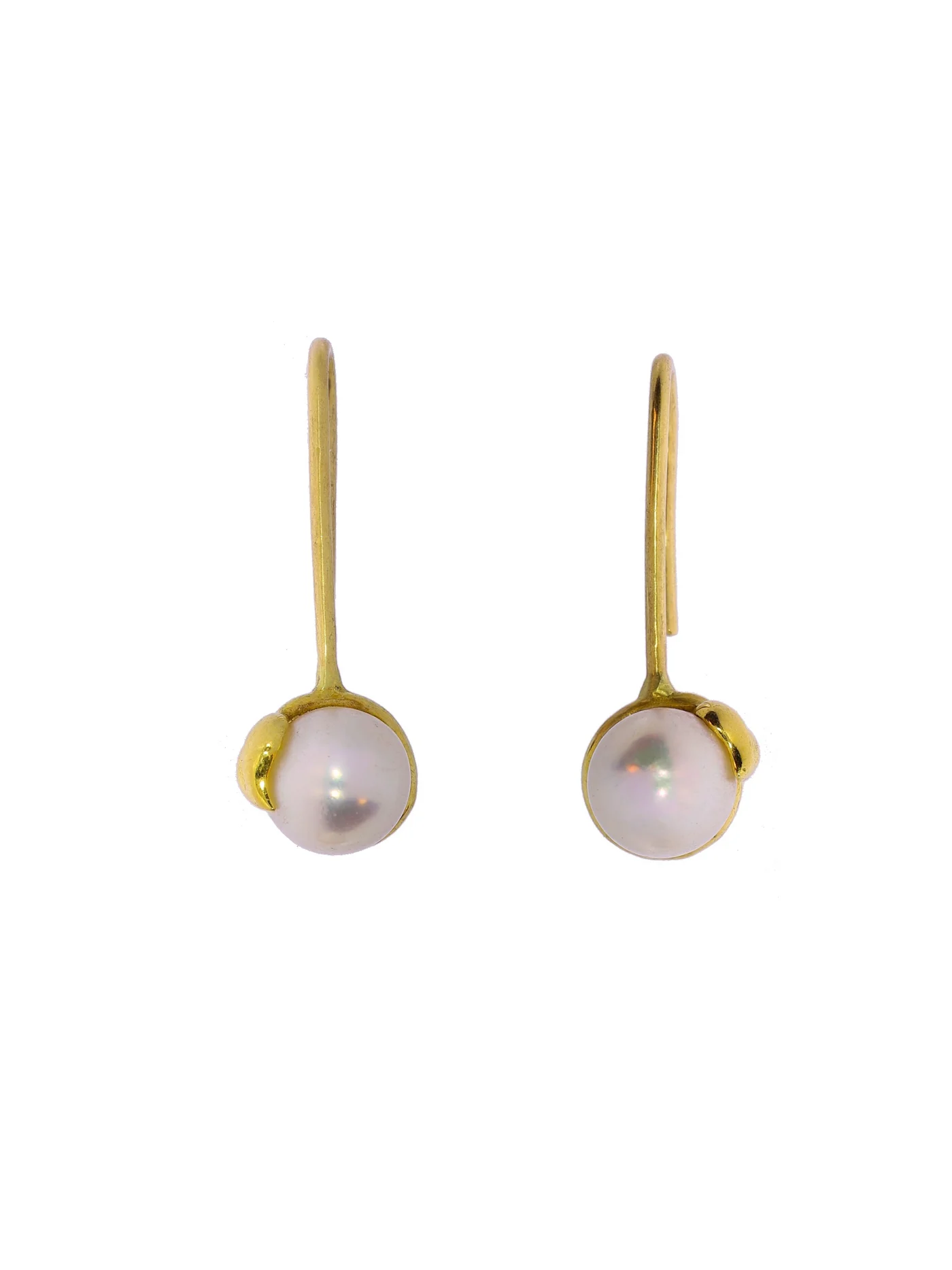 Ohrhänger – Gelbgold mit Perle