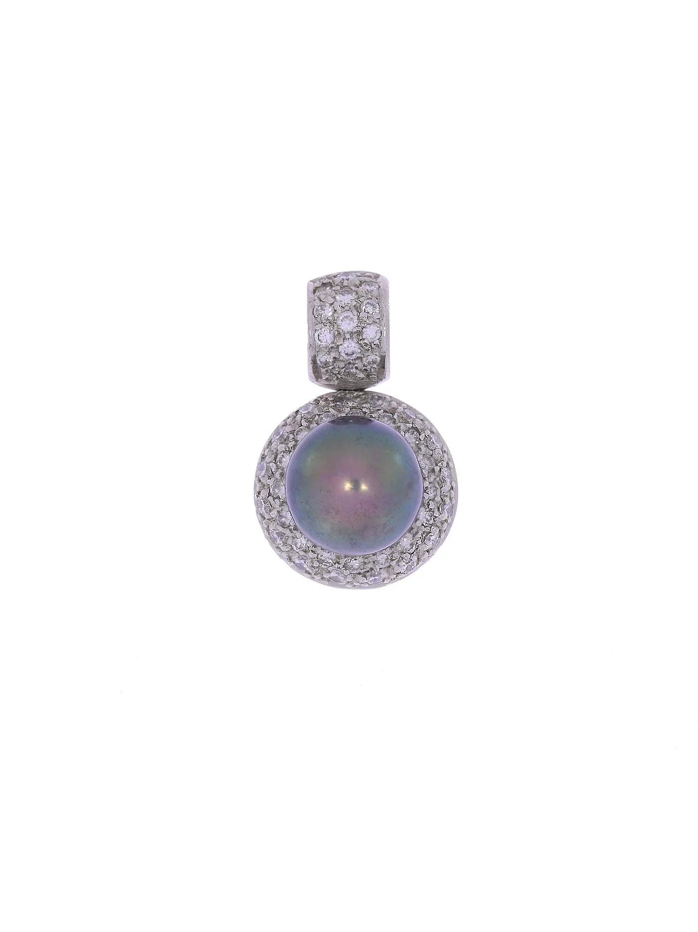 Anhänger – Platin mit Perle und Diamanten