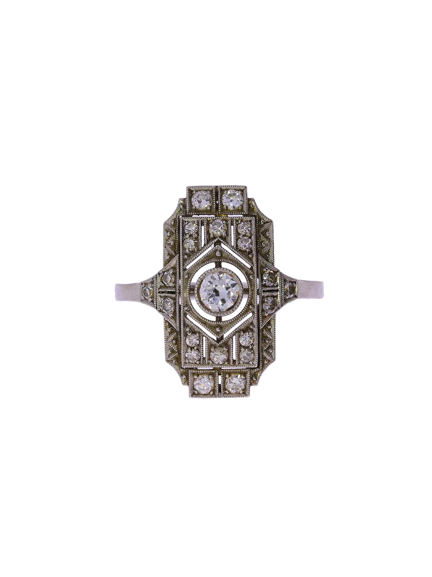 Damenring – Platin mit Diamanten