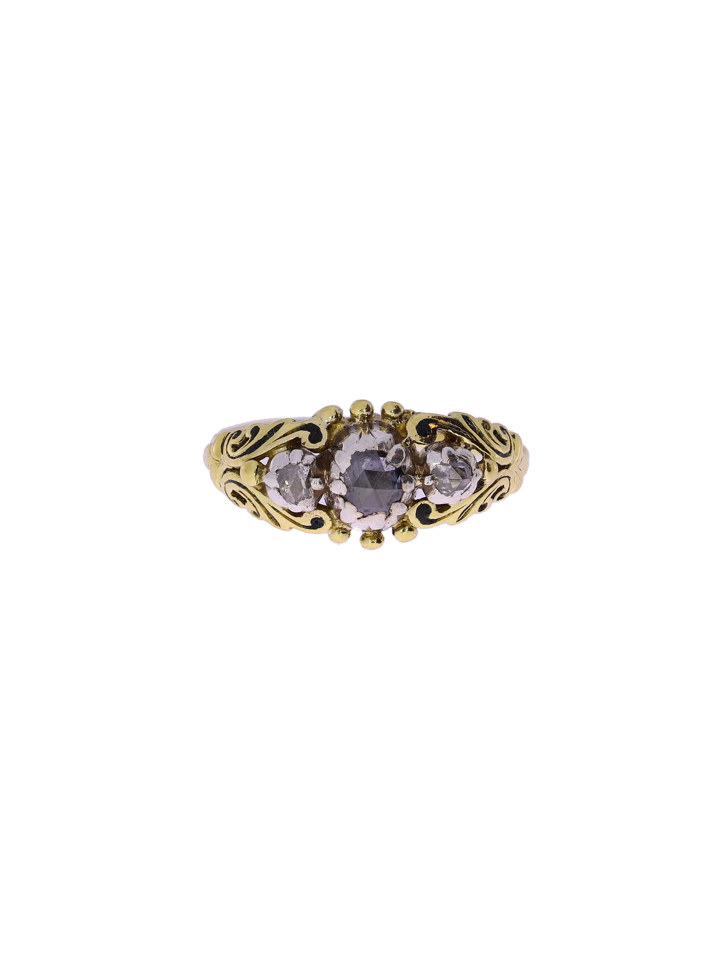 Damenring – Gelbgold mit Diamanten