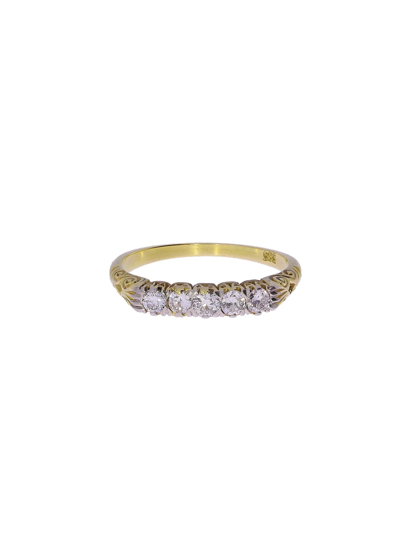 Damenring – Gelbgold mit Diamanten