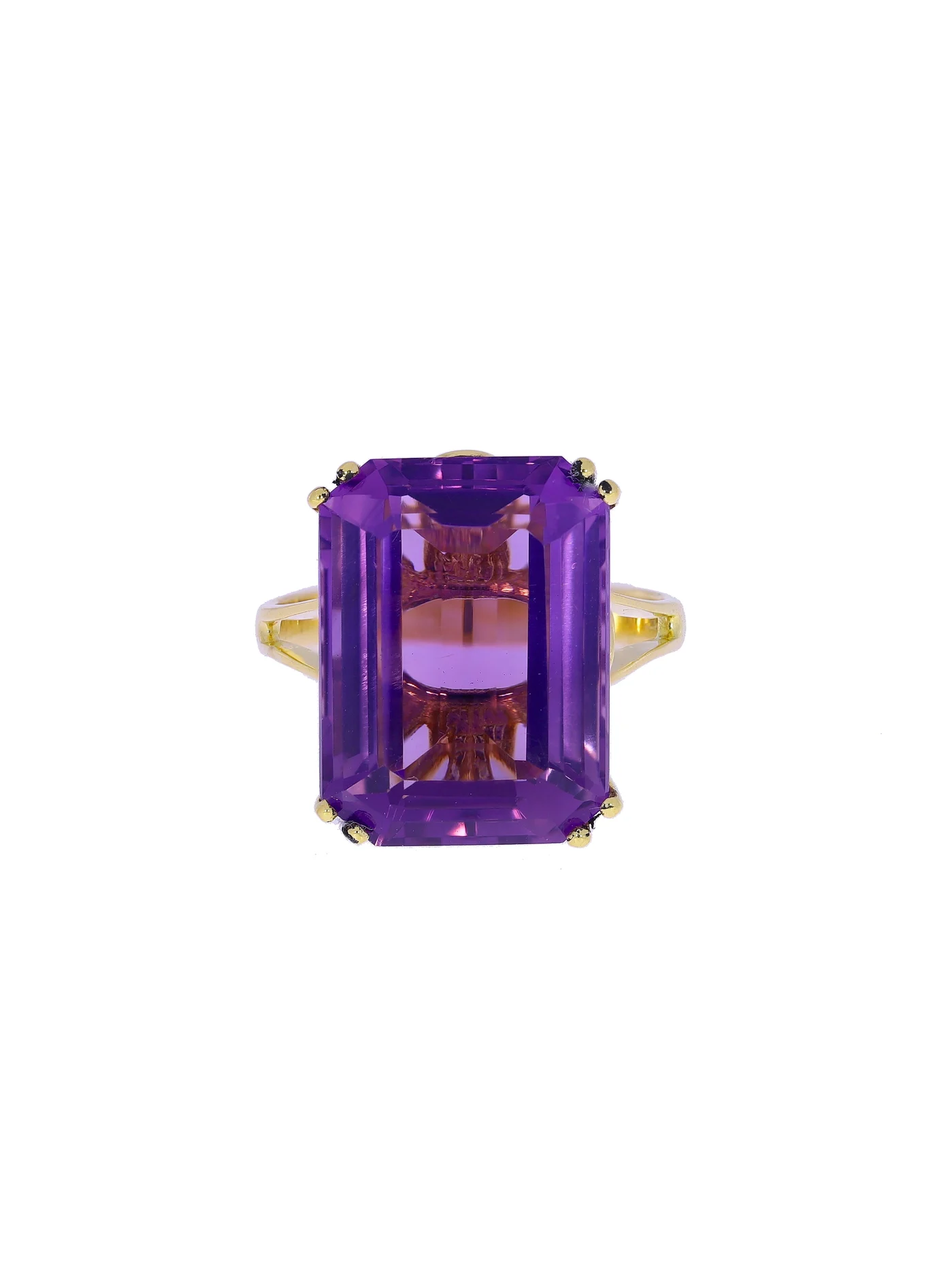 Damenring – Gelbgold mit Amethyst