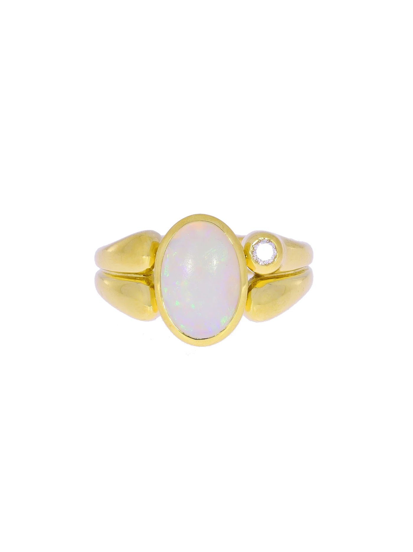Damenring – Gelbgold mit Opal