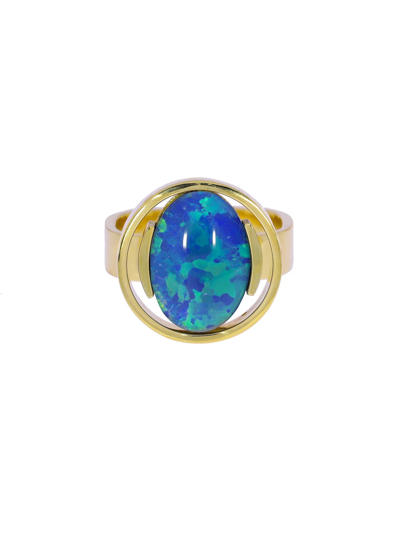 Damenring – Gelbgold mit Opal