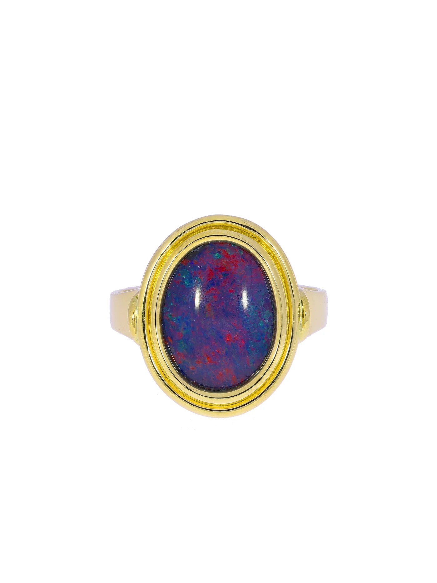 Damenring – Gelbgold mit Opal