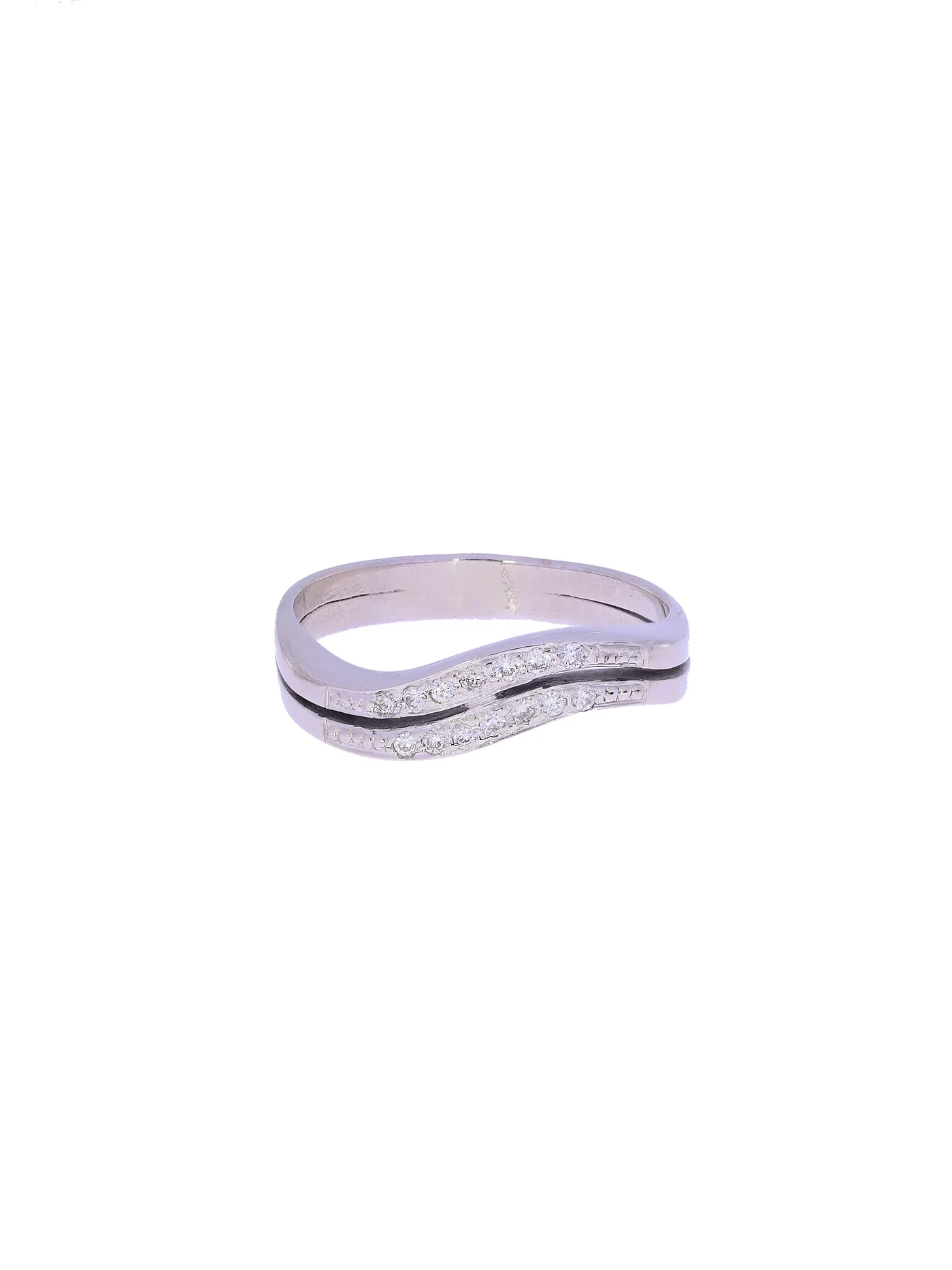 Damenring – Weissgold mit Diamanten
