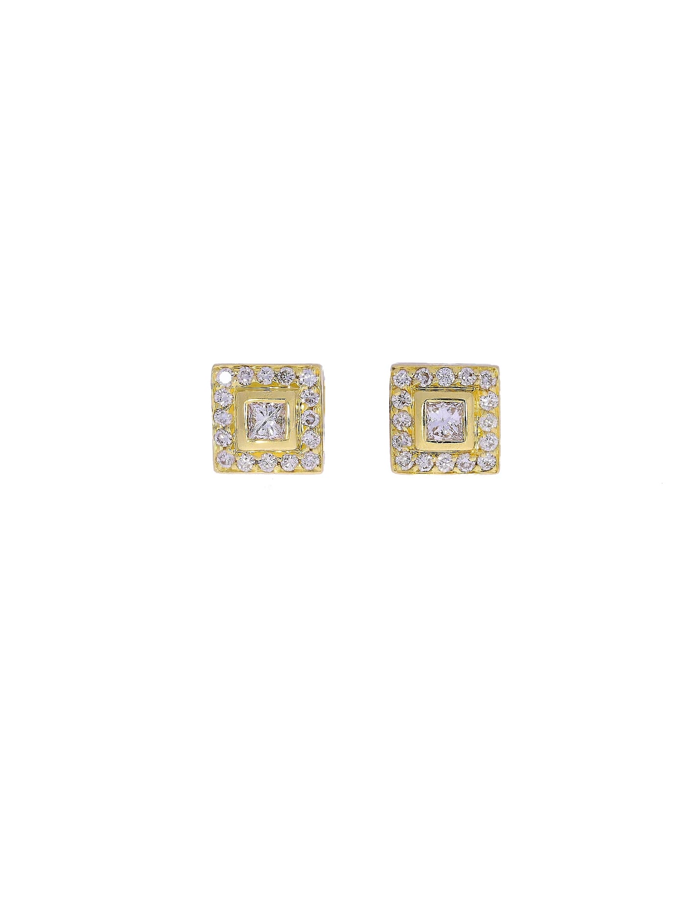 Ohrstecker – Gelbgold mit Diamanten