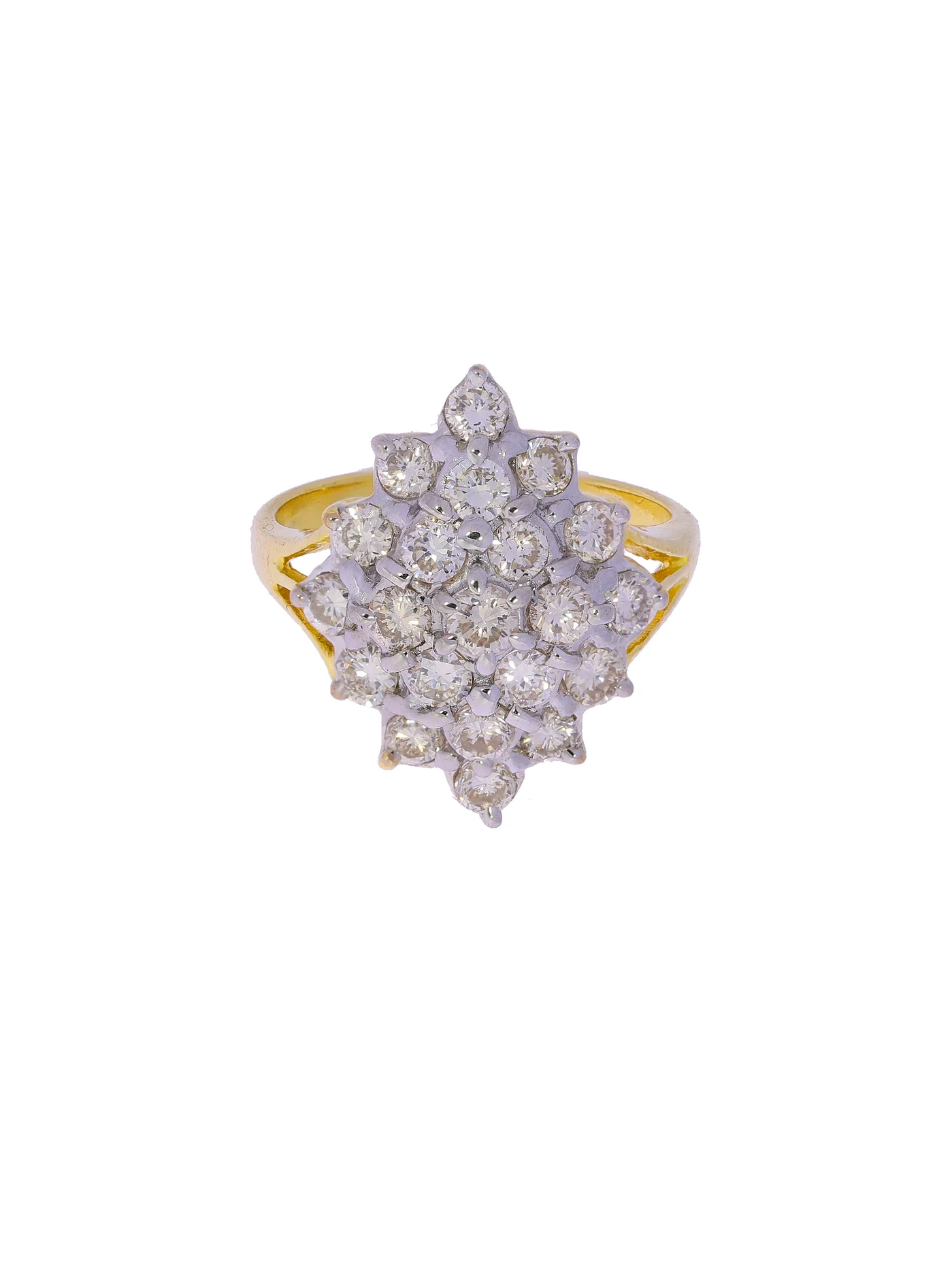 Damenring – Bicolor mit Diamanten